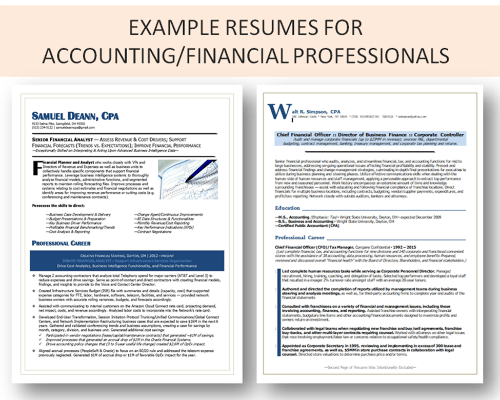 Accounting Resume Writing Services